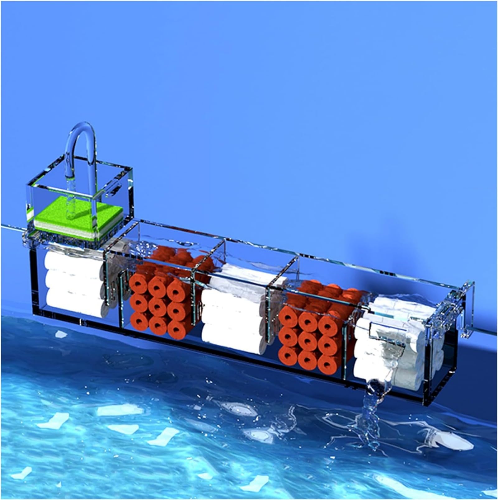 Amazon | オーバーフローフィルター アクリル製壁掛けフィルター