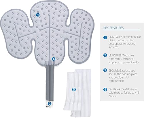 Miniatura 2 de Ossur Cold Rush Therapy Hip Pad | Best Ice Pack for Surgery | Works with Ice Machine for Hip After Surgery | Includes Hose Connectors & Elastic