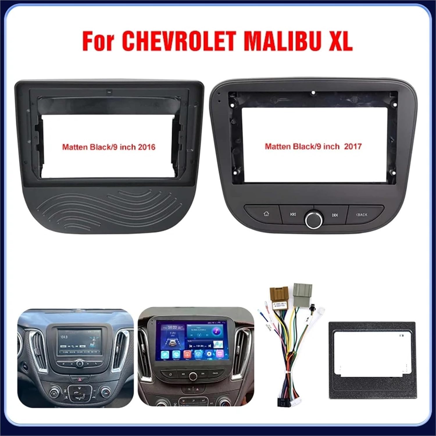 ステレオラジオフェイシアフレーム に適合する シボレー マリブ XL 2016 9インチ ステレオパネル ダッシュボードキット 取り 自動車部品  用シボレー トラッカー 2014-2016 フレーム アダプター パネル 自動車部品 用シボレー ネクシア 2 車用ラジオフレーム シボレー マリブ XL 2016-2017 9インチ カーラジオフェイシア GPS ラジオパネル ダッシュボード