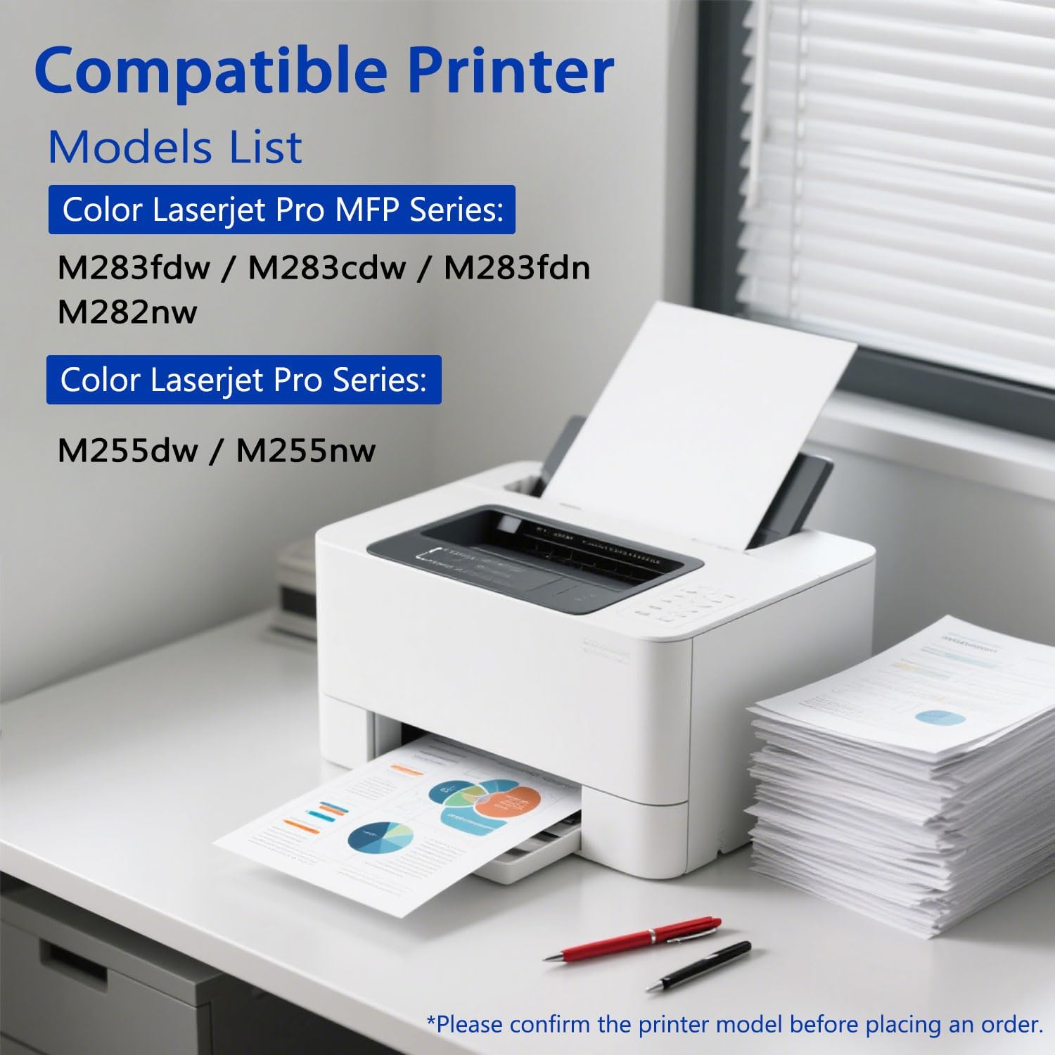 206A Toner Cartridges Replacement for HP W2110A 206A Work for Color LaserJet Pro MFP M283fdw M255dw M283cdw M283fdn M255nw M255dw M282nw Printer(4Pack Black Cyan Magenta Yellow)