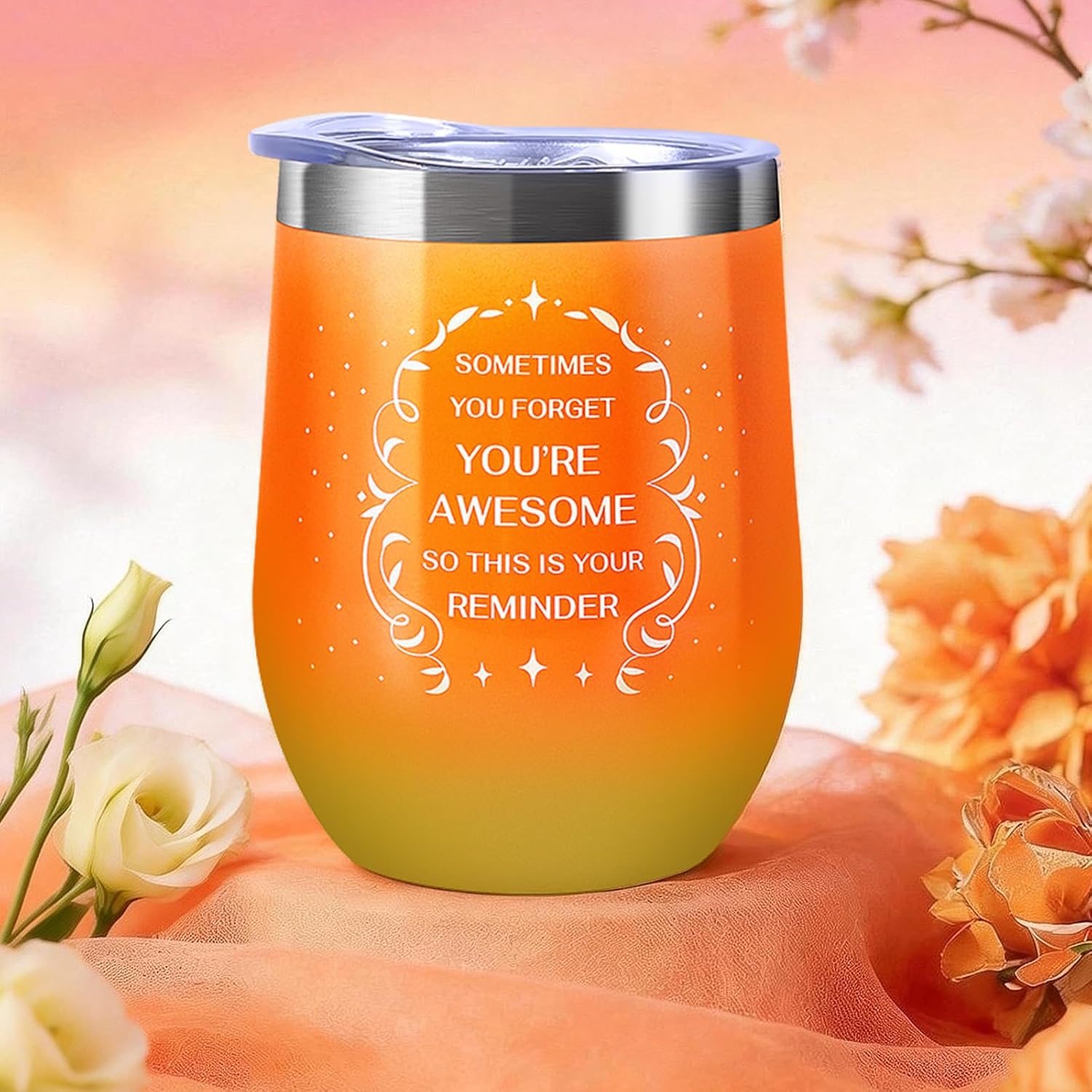 Birthday Gifts for Women, Valentines Day Get Well Soon Self Care Retirement Inspirational Gifts Basket with Flannel Blanket for Mom, Grandma, Sister, Wife, Girlfriend, Anniversary (Orange) - Image 5