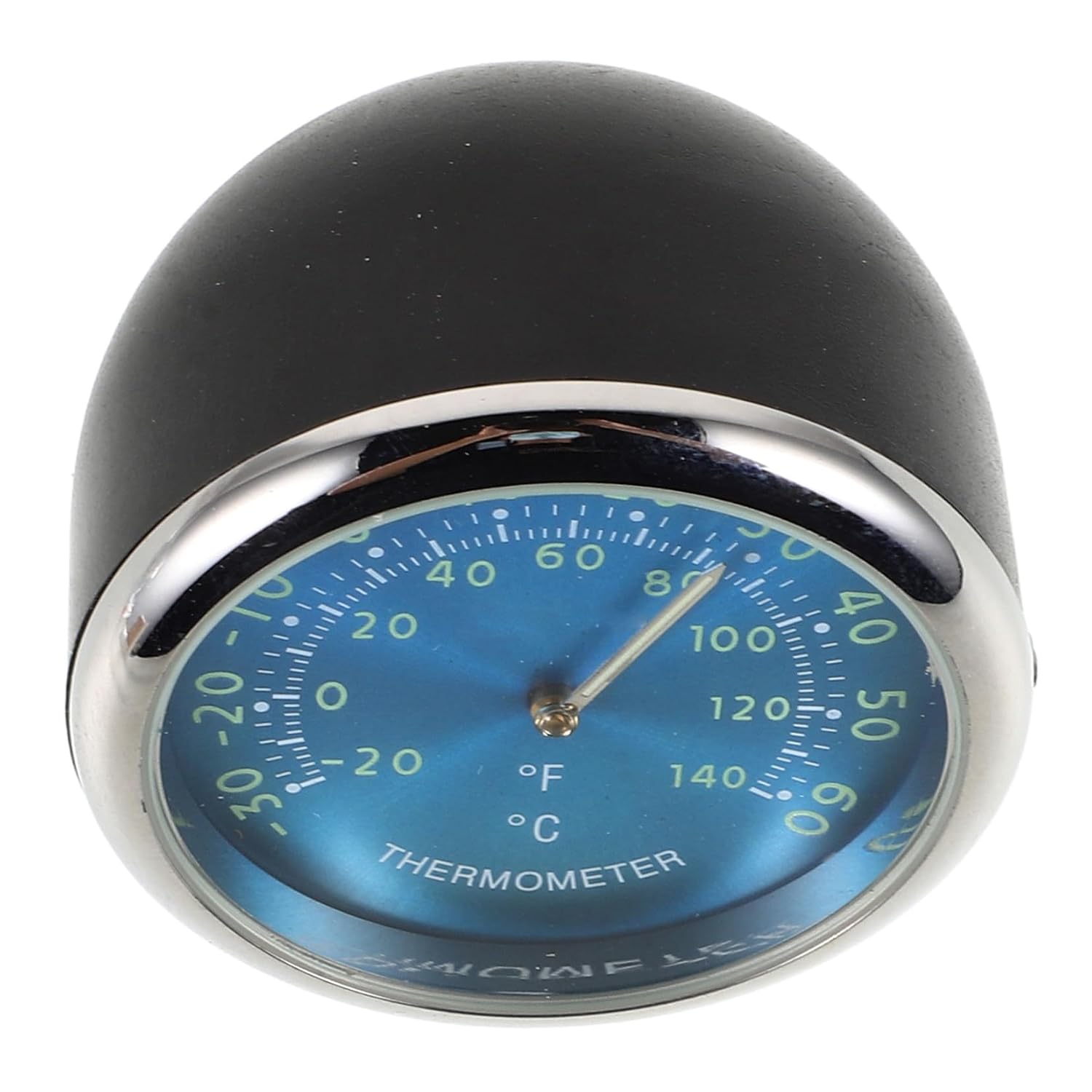 Luminous Car Dashboard Thermometer with Electronic Quartz Clock Blue Mini Vehicle Interior Temperature Monitor Glow Dark Car Thermometer Decoration for Nighttime Use