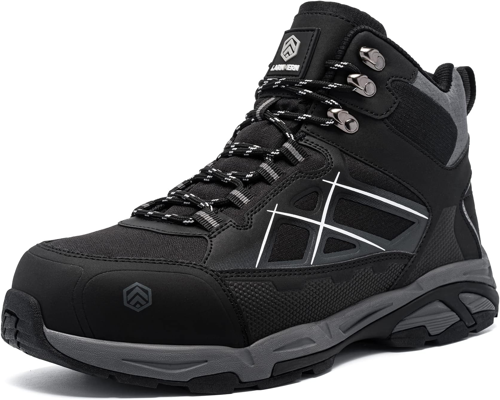 LARNMERNWork Boots SRC Men Safety Boots Women Anti Static Puncture Proof Steel Toe Cap Boots Lightweight Comfortable