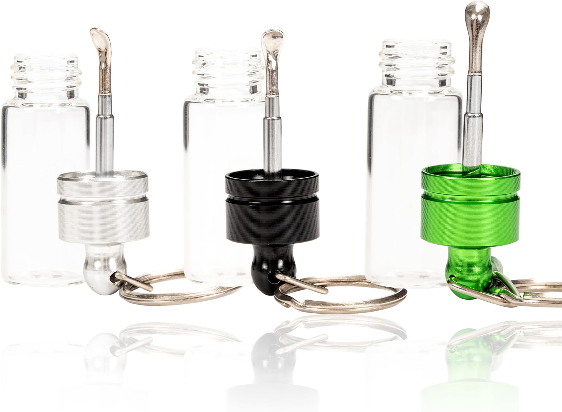 3pcs Spice Powder Tool Small Glass Bottle with Spoon Glass Vial Dispenser Spice Jars Mini Storage Bottle Leak-Proof Waterproof Small Storage Containers for Travel Small Glass Bottle Pocket Vial