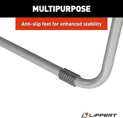 Miniatura 6 de Lippert - Silla de césped plegable para exteriores con material de nailon, estructura de marco de tubo de acero, pies antideslizantes para patio,