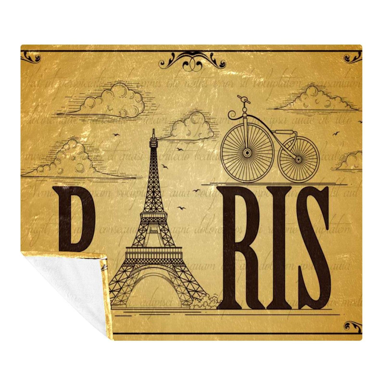 Couverture polaire Tour Eiffel remède contre le froid pour canapé et lit de chambre