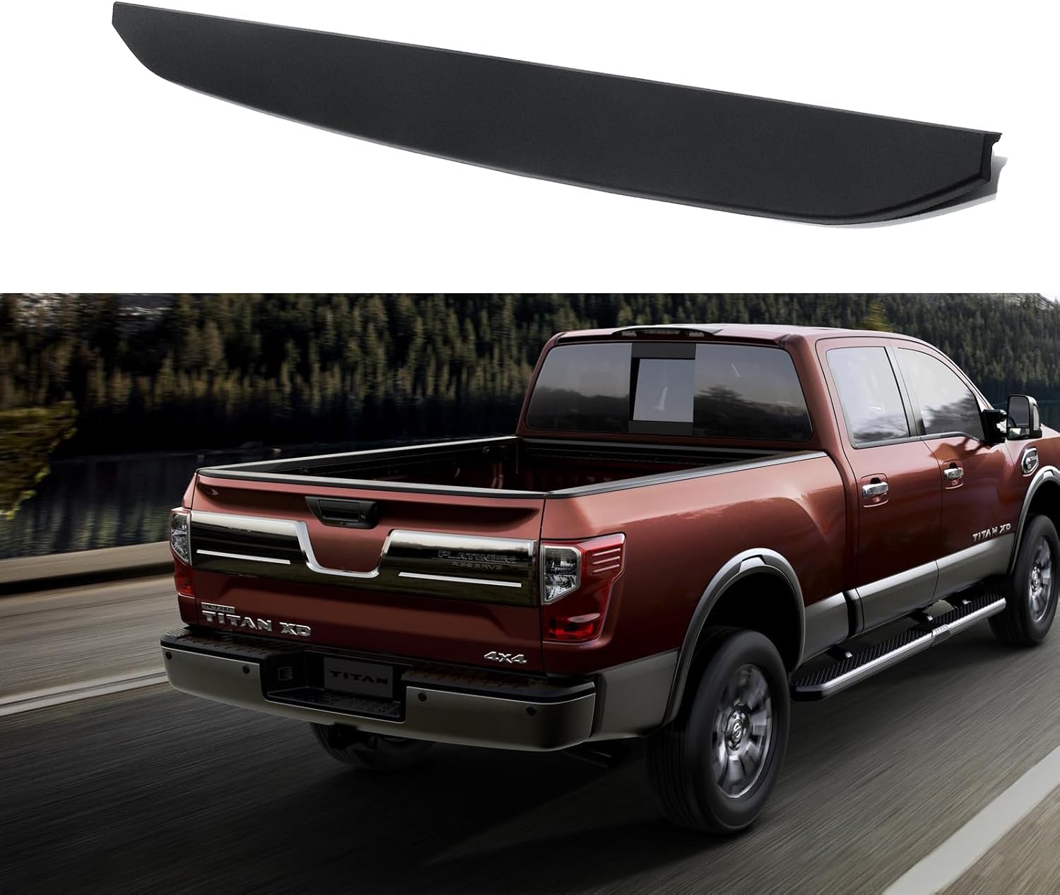 Nissan Titan Tailgate Cap Molding New Rear Tailgate Bed Cap