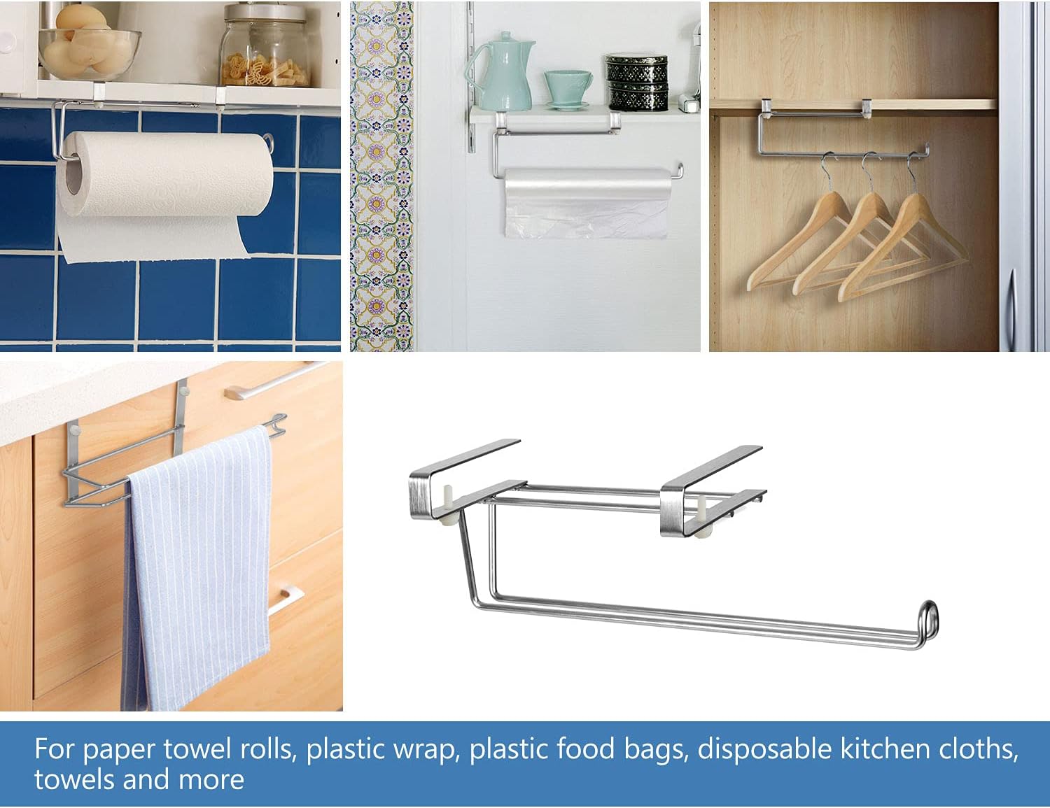 Buy Stainless Steel Paper Towel Holder Jsver Under Cabinet Paper Towel Holder Kitchen Towel Holder Over Door Paper Towel Hanger Modern No Drilling Paper Towel Holder For Kitchen Utility Room Pantry Online