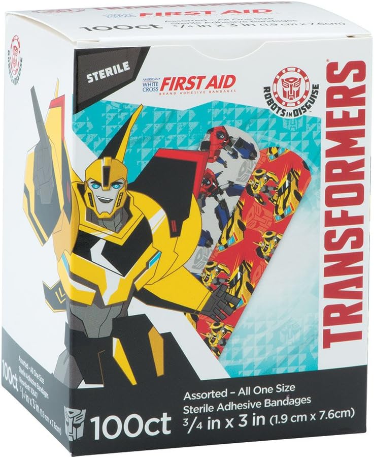 Transformers Bandages - First Aid Supplies - 100 per Pack