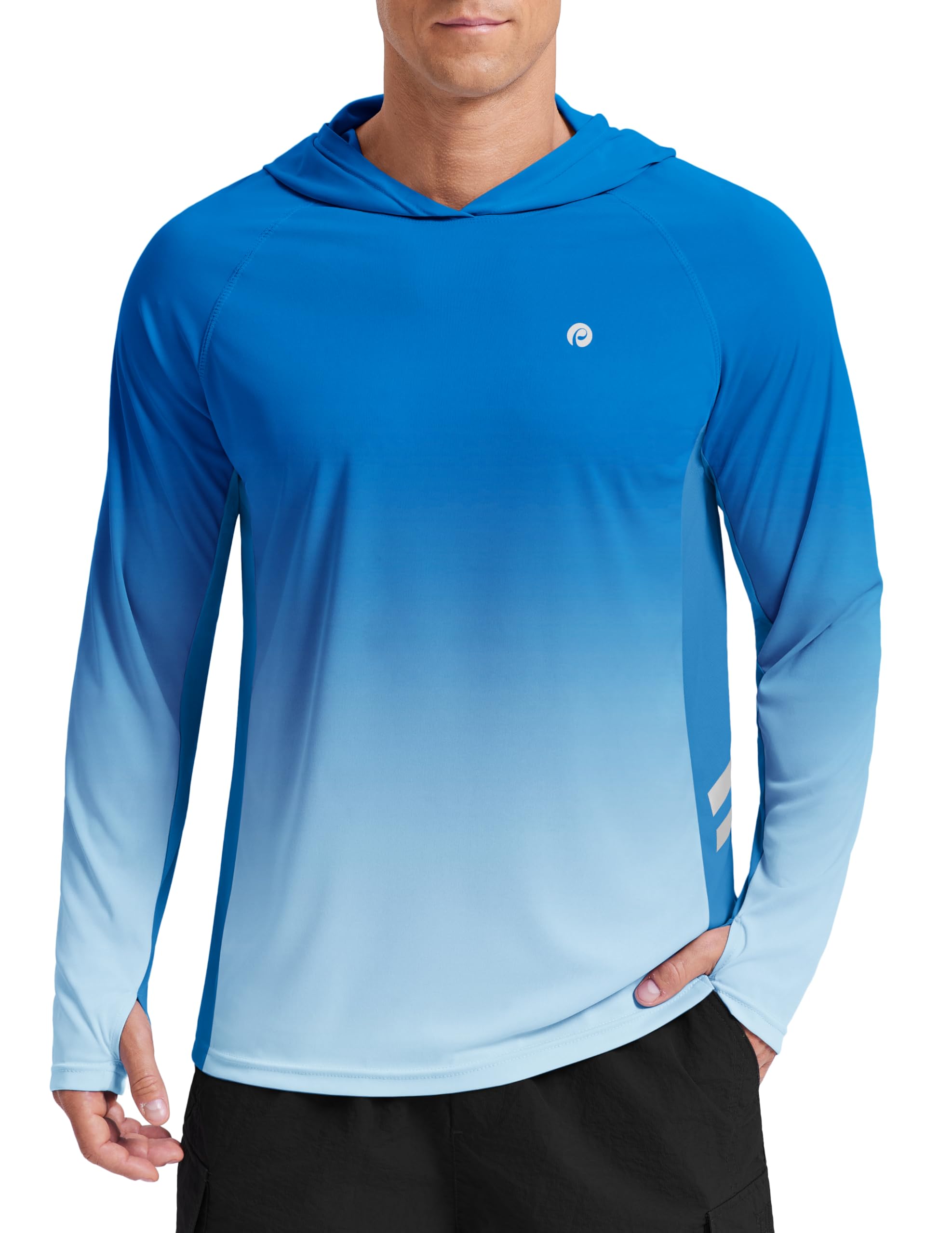 PINSPARK Mens Lightweight Hoodies Long Sleeve UPF 50+ Sun Shirts Active Top