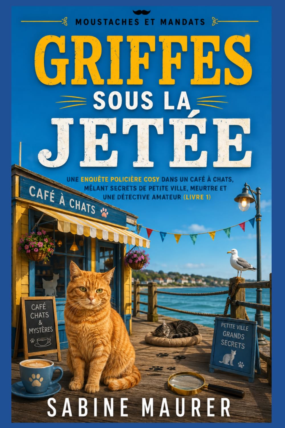 Griffes sous la jetée: Une enquête policière cosy dans un café à chats, mêlant secrets de petite ville, meurtre et une détective amateur (Livre 1) (Moustaches et mandats)