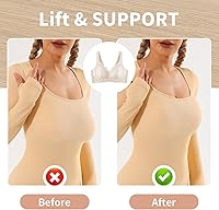 Vista 6 de Baetty Sujetadores minimizadores para mujer sin aros ligeramente acolchados cobertura completa 6170