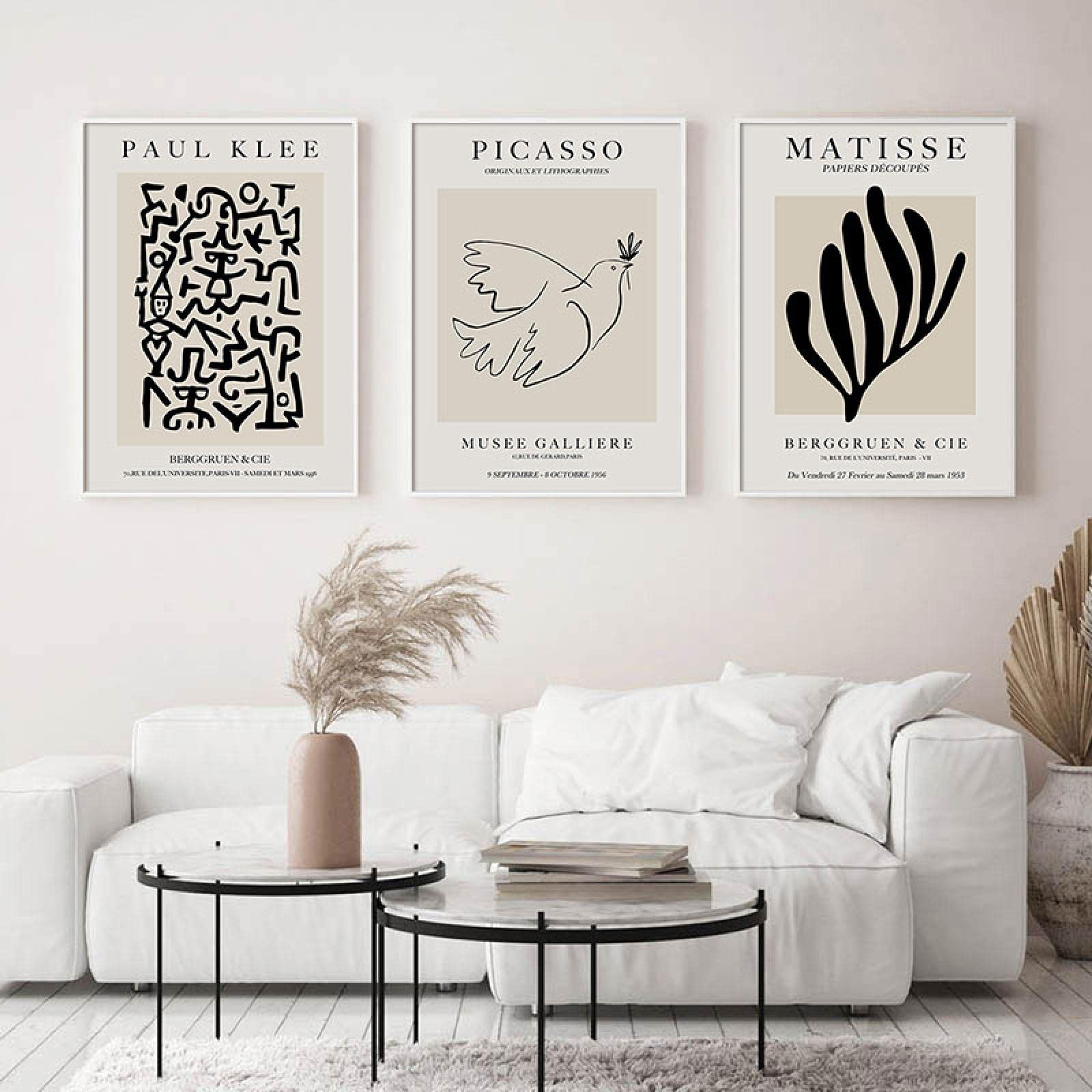 Henri Matisse Nordic Modern Minimalist Gallery Wall Art Red Flower Blue Vase Canvas Painting Prints for Home Office Decor 80x60cm innerframe