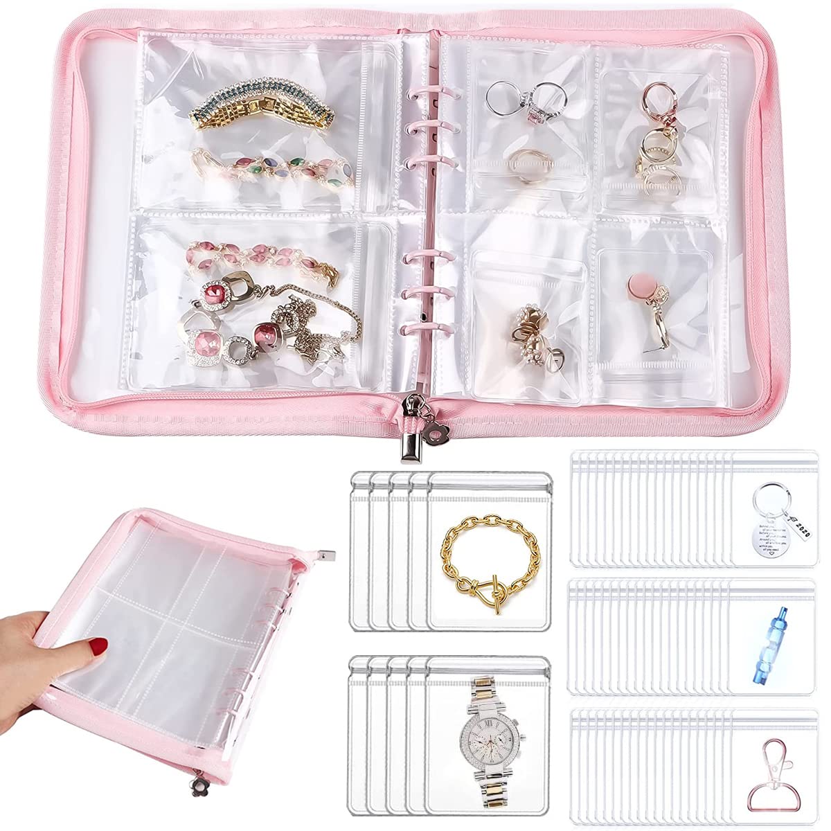 See full amazon price history chart for MAYCREATE® Transparent Jewelry Storage Book, Anti Oxidation Jewelry Storage Organizer Bag with 60 Pockets for Bracelets Necklace Rings, Pink MAYCREATE® Transparent Jewelry Storage Book, Anti Oxidation Jewelry Storage Organizer Bag with 60 Pockets for Bracelets Necklace Rings, Pink (B0BX6LLV31) Amazon Price History, Amazon Price Tracker