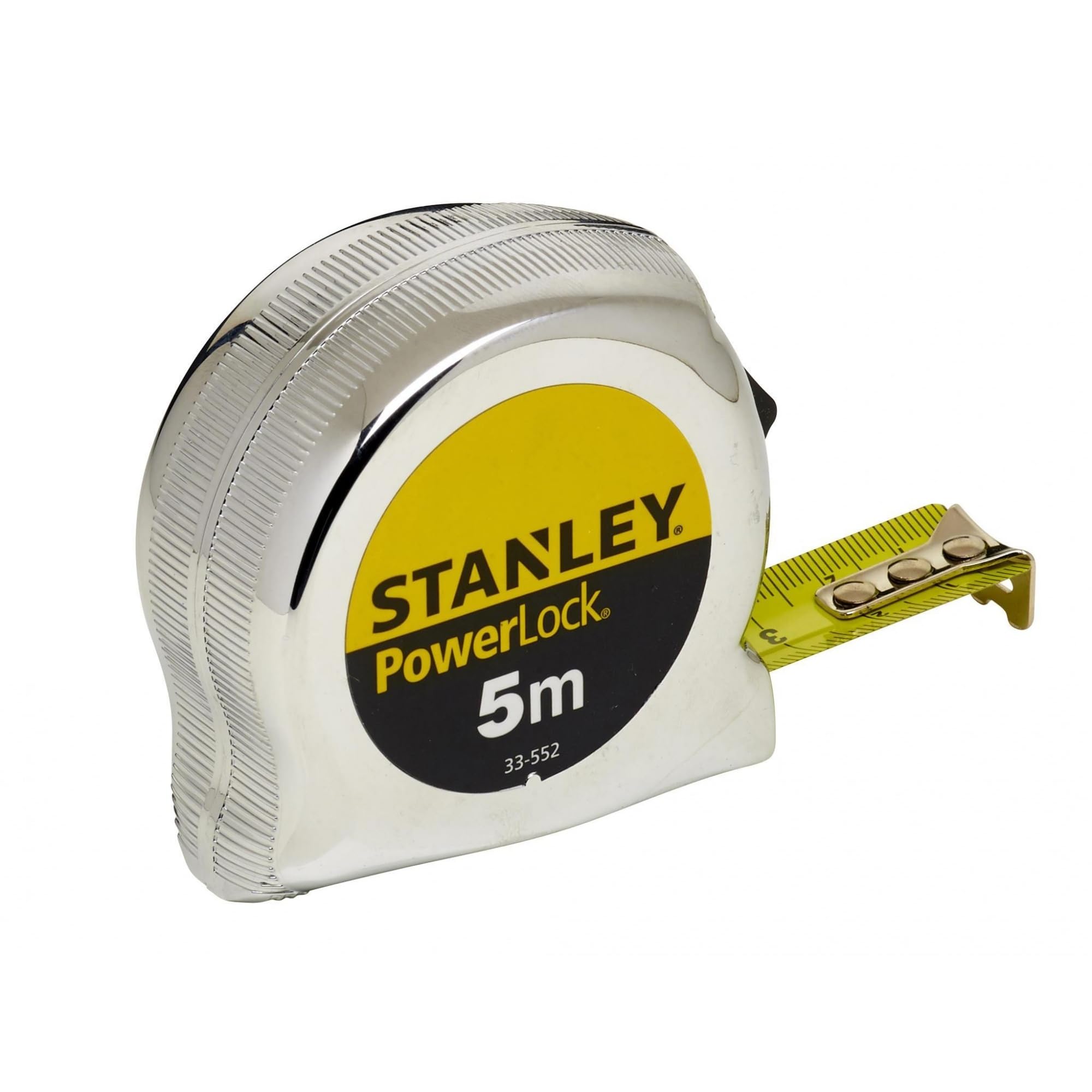 STANLEY 0-33-552 taśma Powerlock, tylko metryczna 5 m | Szerokość ostrza 13 mm, dokładność klasy II, trwałe ostrze, hak Tru-Zero, kompaktowa konstrukcja, łatwy odczyt
