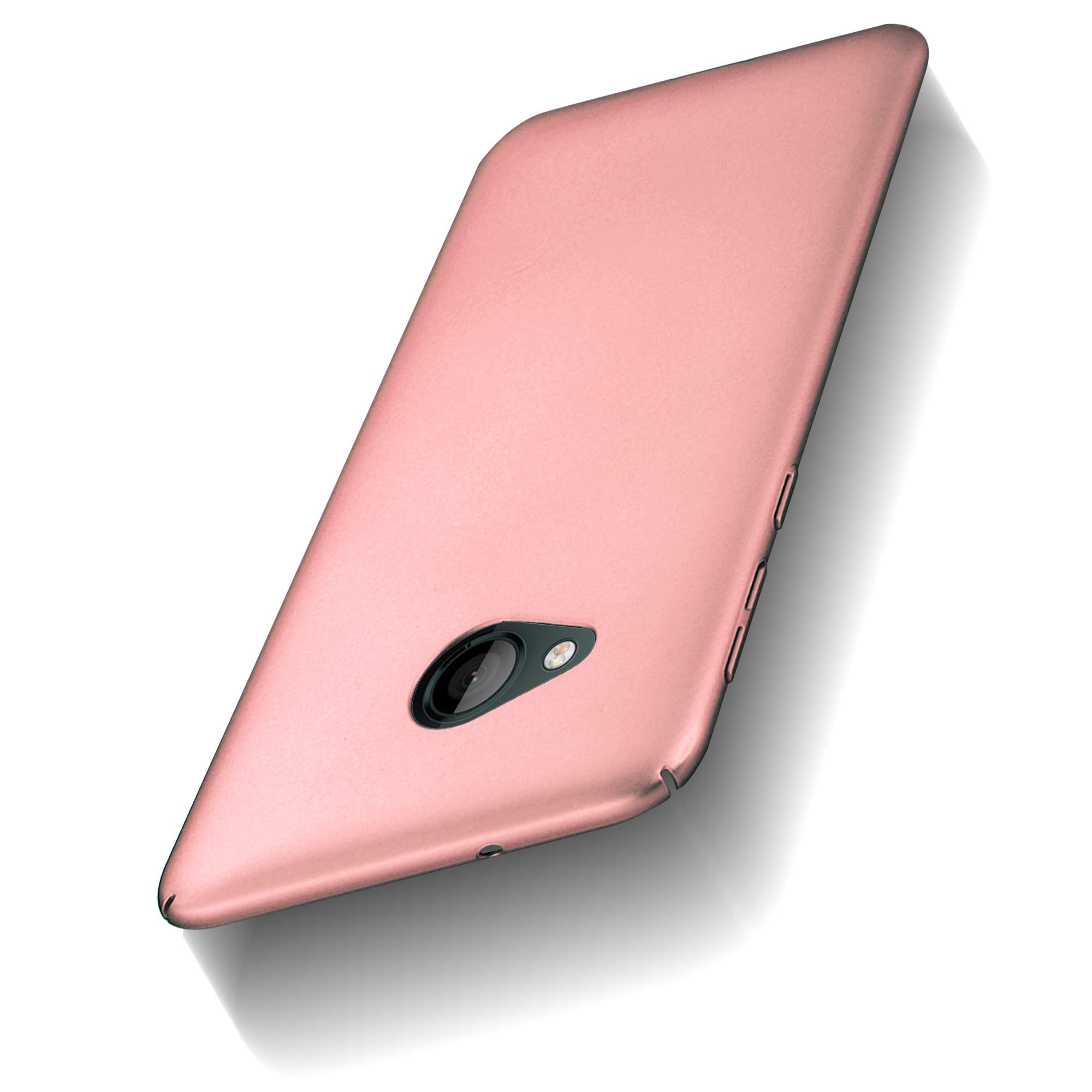 Cadorabo Hoesje voor HTC U PLAY in METAAL ROOD - Hard Case beschermhoes