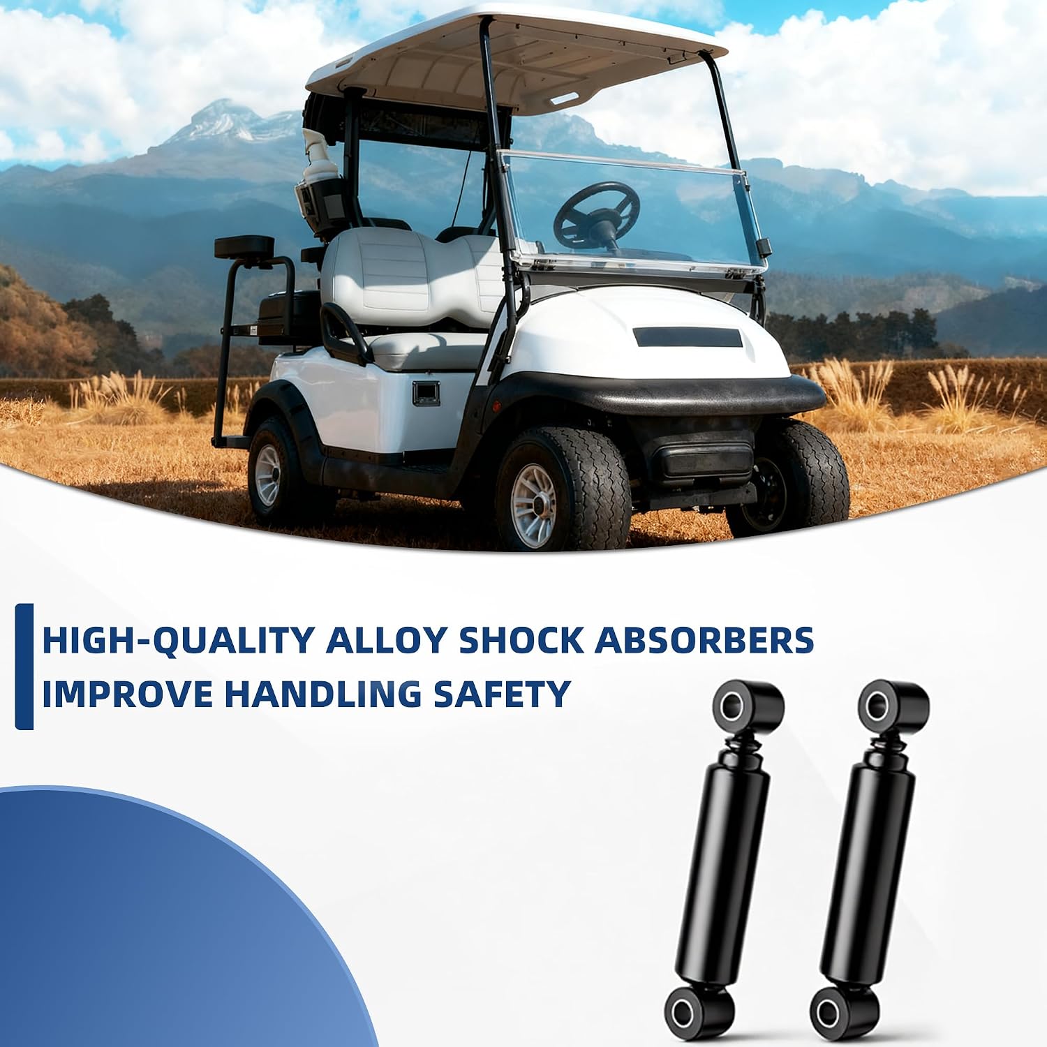 Golf Cart Shocks, Heavy Duty Front Shock Absorber Kit for Club Car Precedent/Onward/Tempo 2004-up, Replace OEM 102288501 102588601