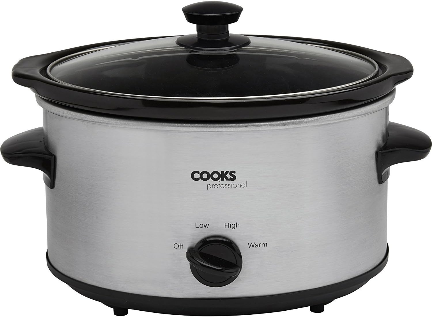 Cooks Professional Premium Electric Stainless Steel Slow Cooker - 3.5 Litre.
