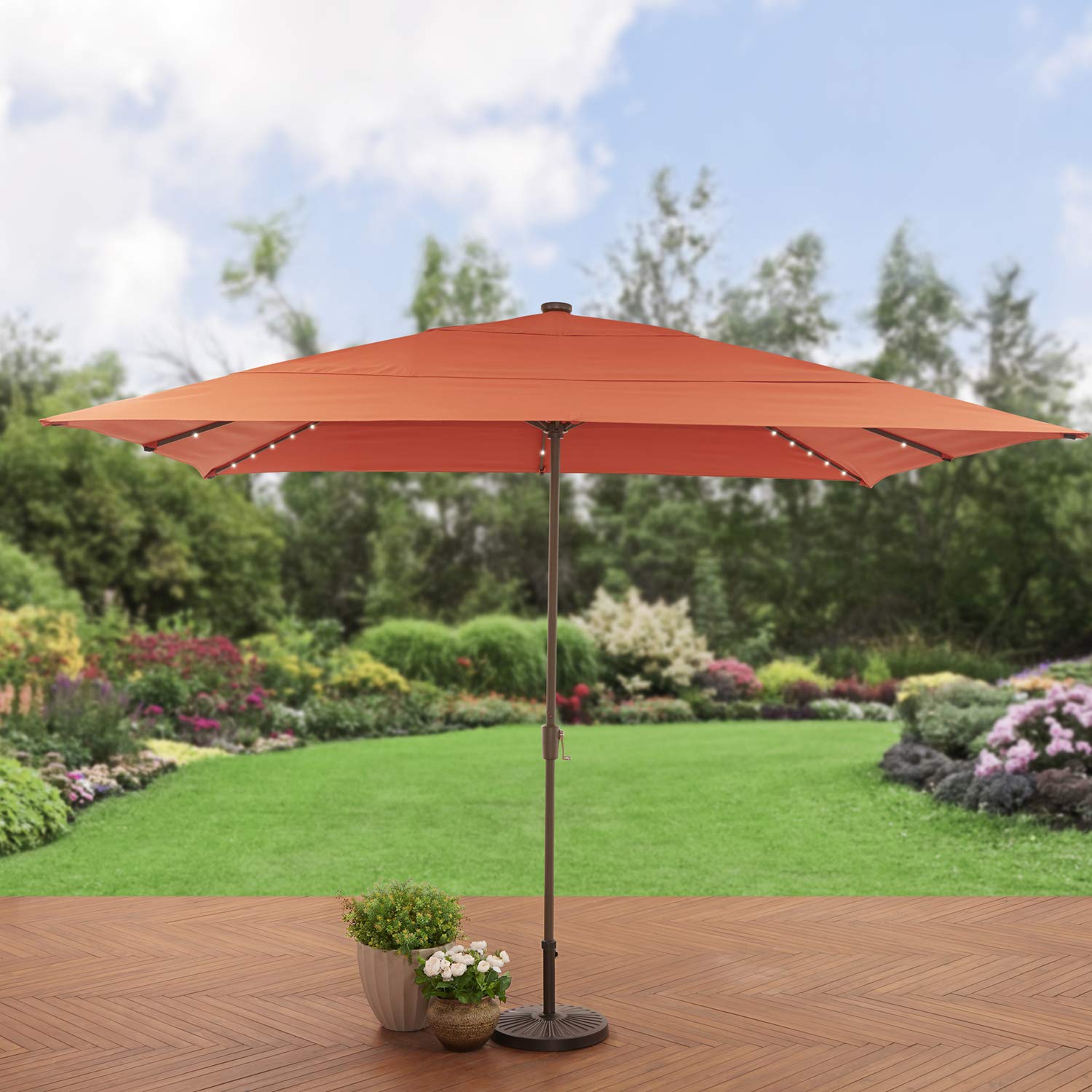 14 foot offset patio umbrella OVIOS MIMI Double Top 14.5 ft. Steel Cantilever Outdoor Patio Umbrella with  Weighted base in Dark Blue Um-MI700