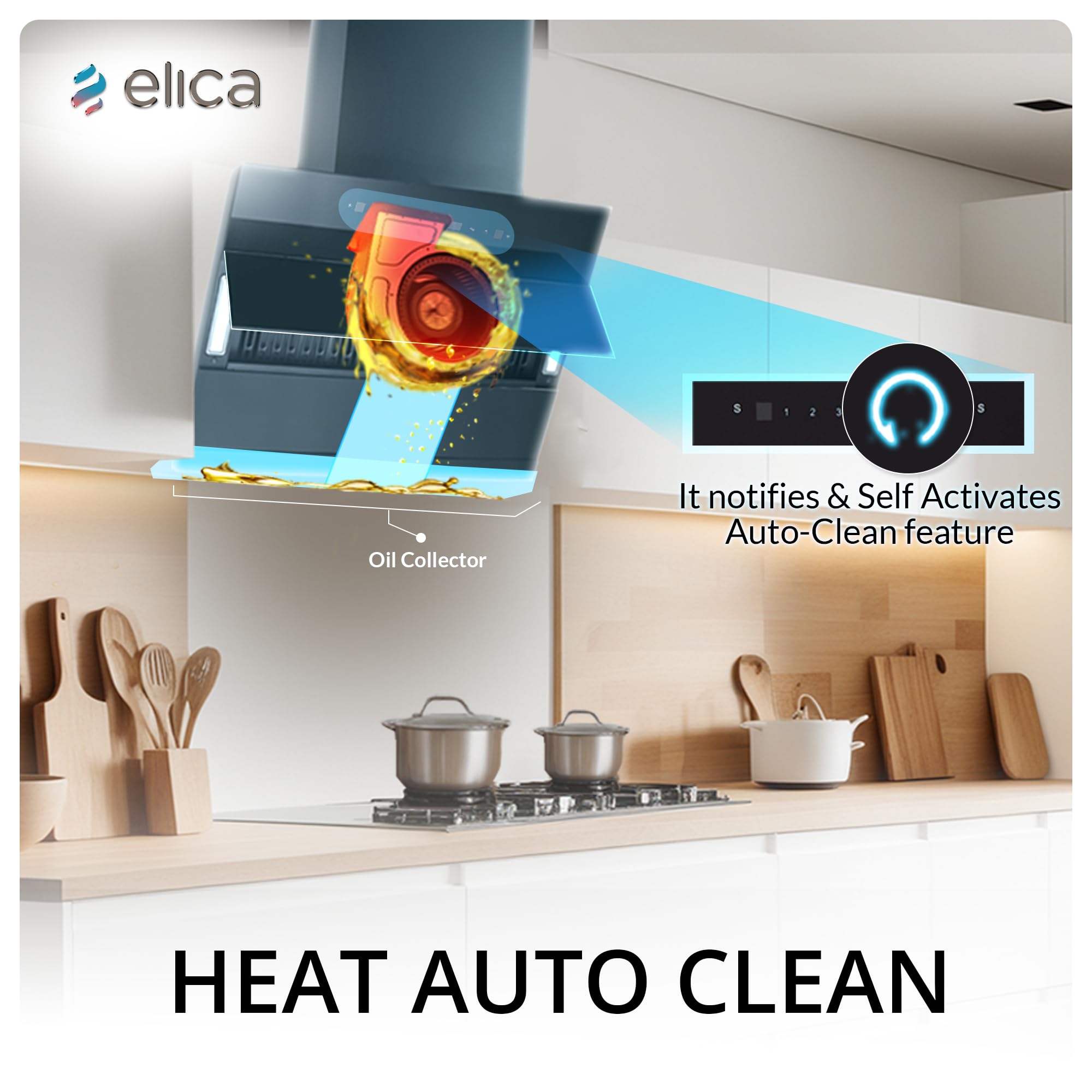 Elica 90cm Chimney - Powerful & Filterless -5