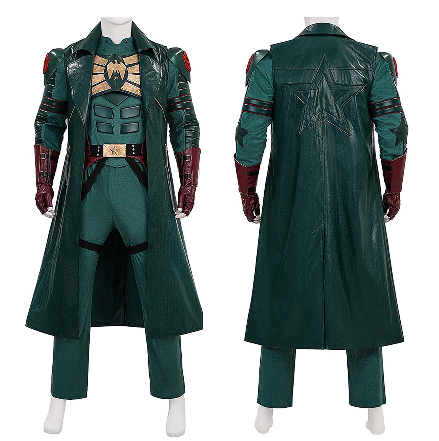 Men Soldier Cosplay Costume with Acceaaories Deluxe Halloween Outfits Battle Uniform Full Set