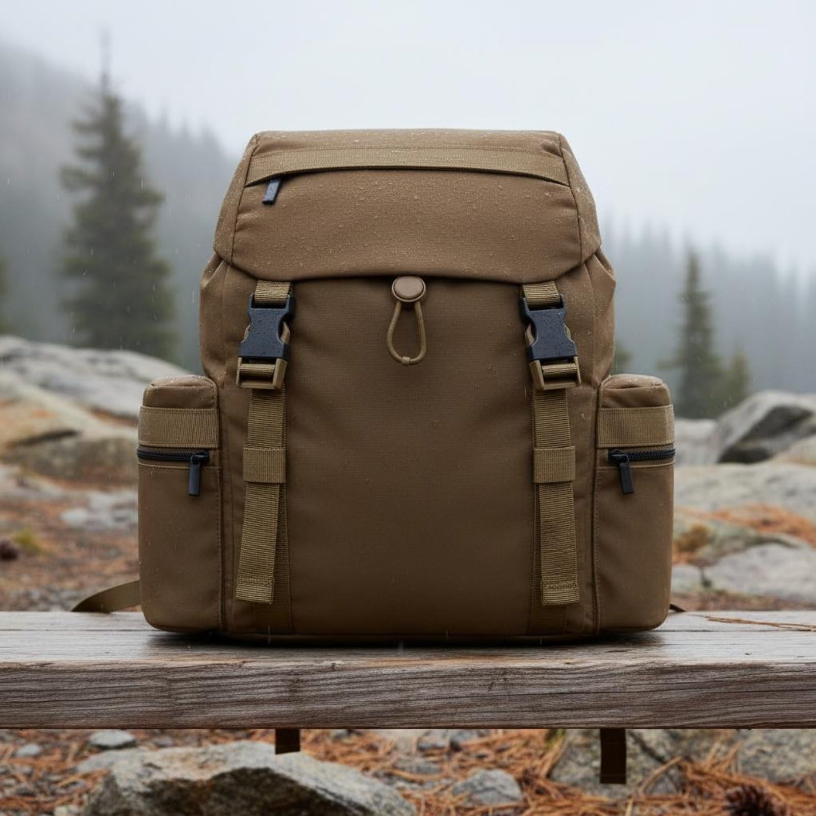 Zaino da Viaggio Unisex con Grande Capacità Tasche Multiple Tessuto Resistente All’acqua Spallacci Ergonomici Perfetto per Lavoro Escursioni, Nero, Nero