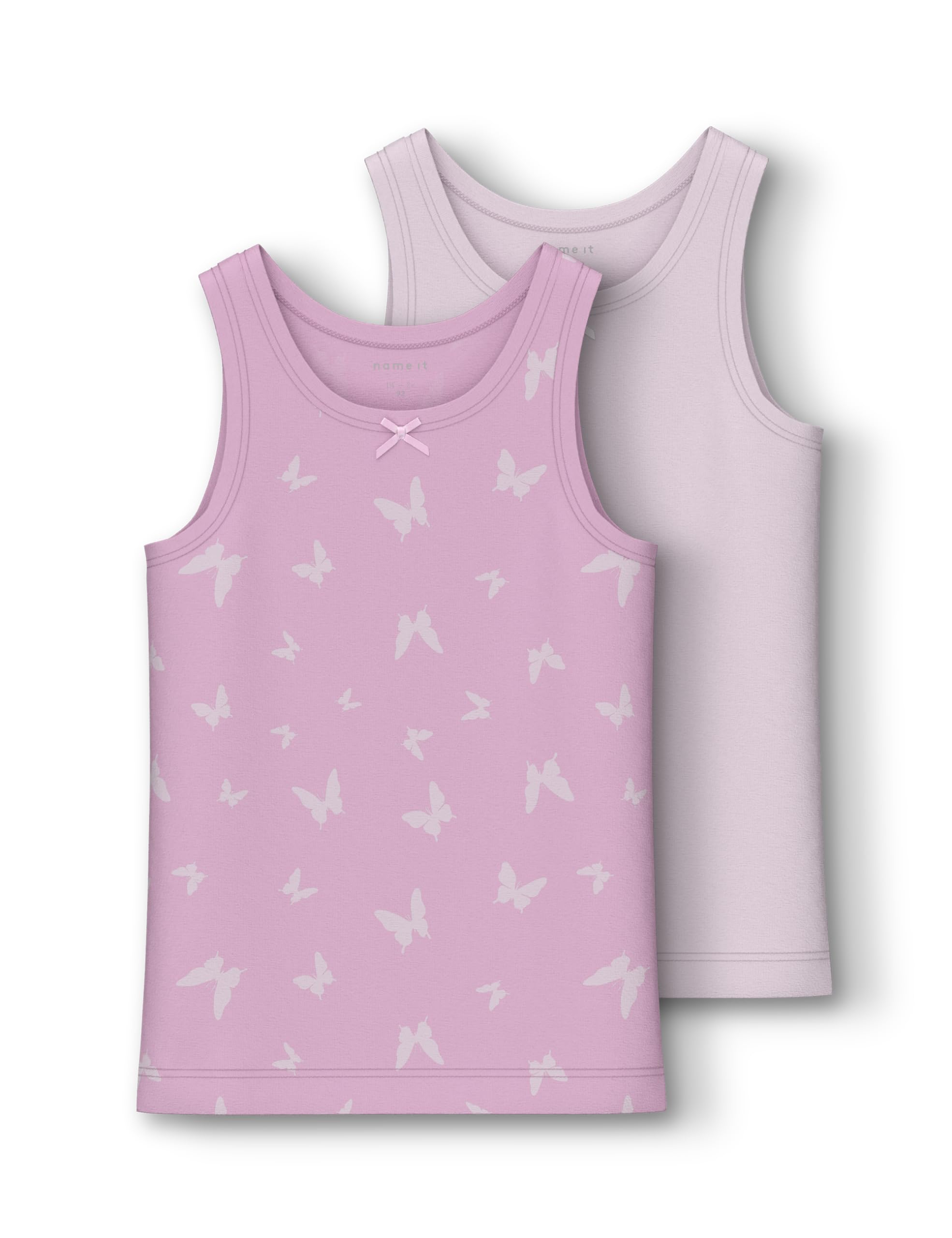 NAME IT Podkoszulek Dziewczynki Nmftank Top 2p Różowy Motyl Noos