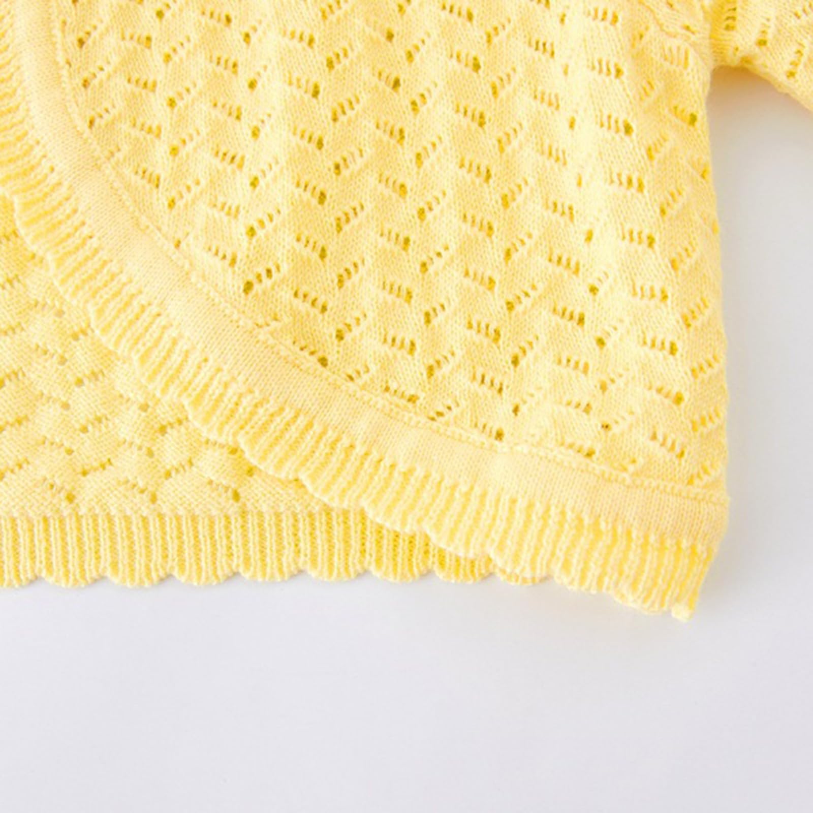 Generisch Bolero de punto para niñas como regalo, bonita chaqueta con volantes para niños | Bolero niña regalo cumpleaños Pascua cárdigan práctico y bonito