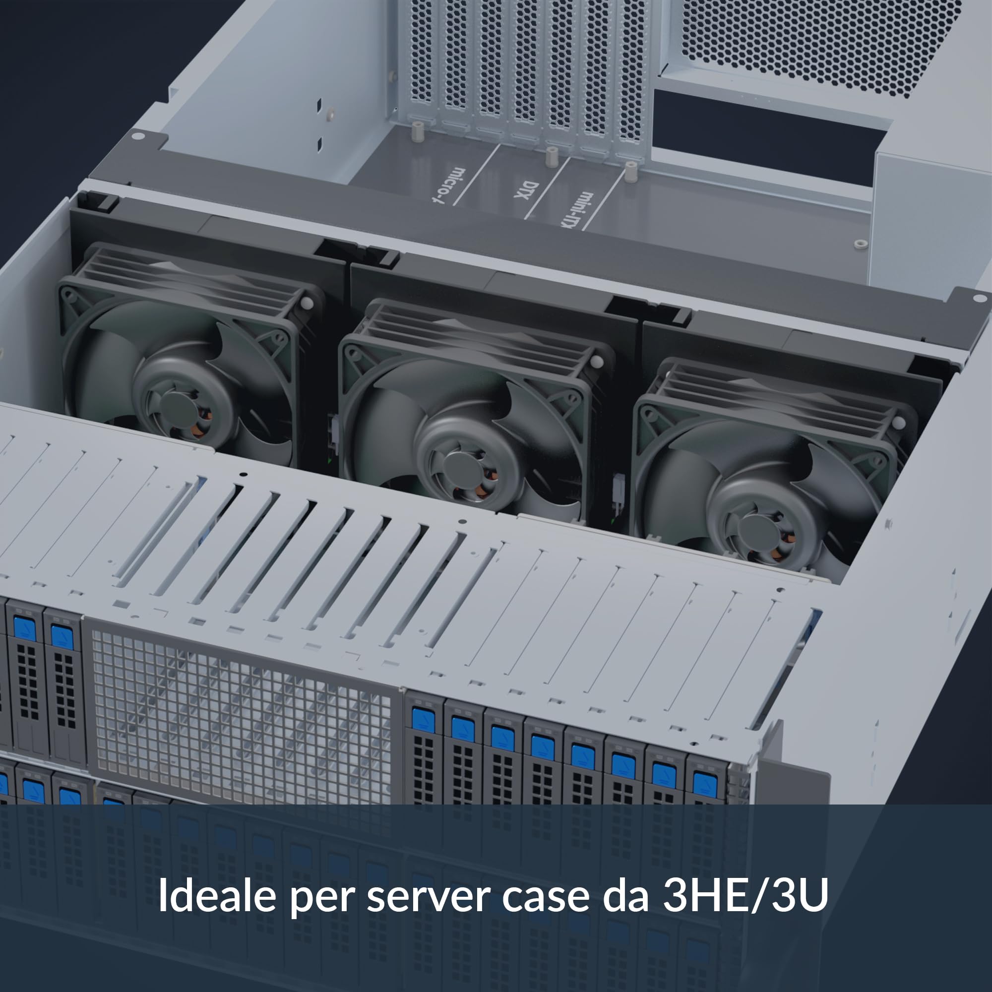 ARCTIC S12038-4K - Ventola per server da 120x120x38 mm, 600-4000 rpm, regolazione PWM, connettore a 4 pin, 12 V DC, particolarmente efficiente, nera