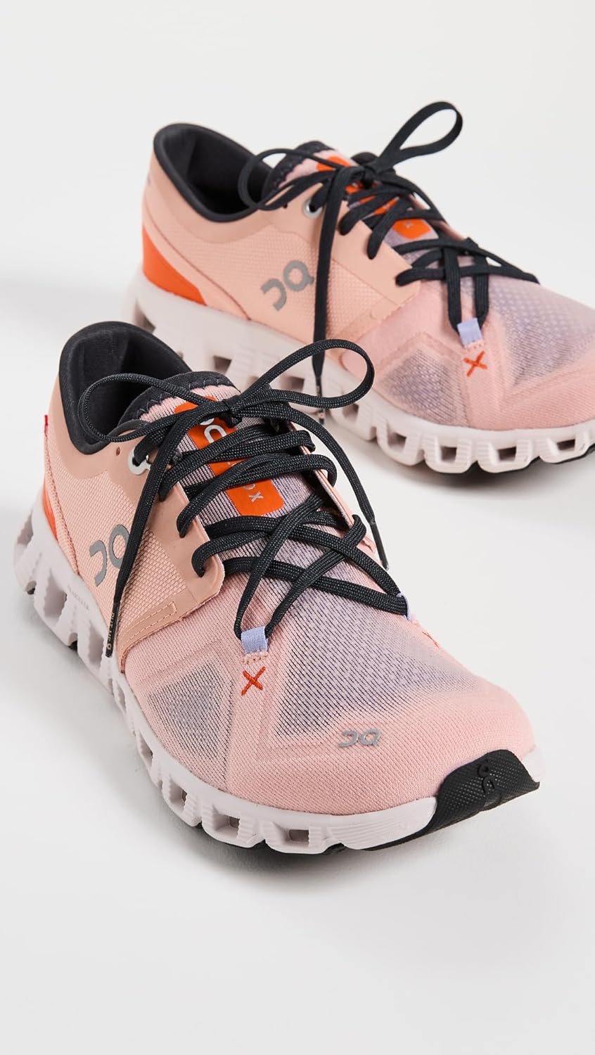 On Women's Cloud X 3 Sneakers, Rose/Sand, Pink, 11 Medium US - Image 4