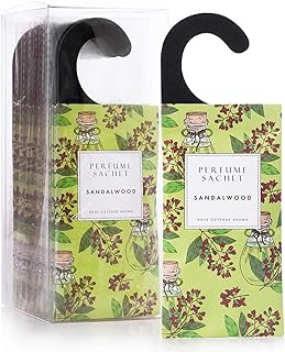 ROSE COTTAGE Large 12 Packs Sandalwood Hanging Closet Deodorizer Air Freshener Long Lasting Scented Sachets Smell Goods for House