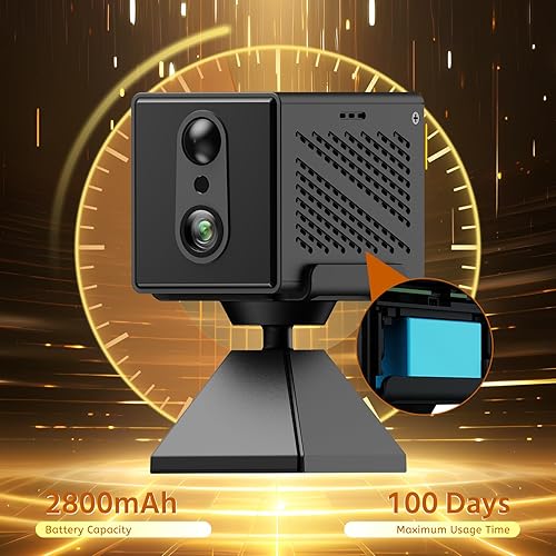 Miniatura 4 de Mini cámara inalámbrica 5G 4K WiFi interior hogar HD micro cámara de seguridad, pequeño perro niñera cam mascota bebé coche cámaras al aire libre,