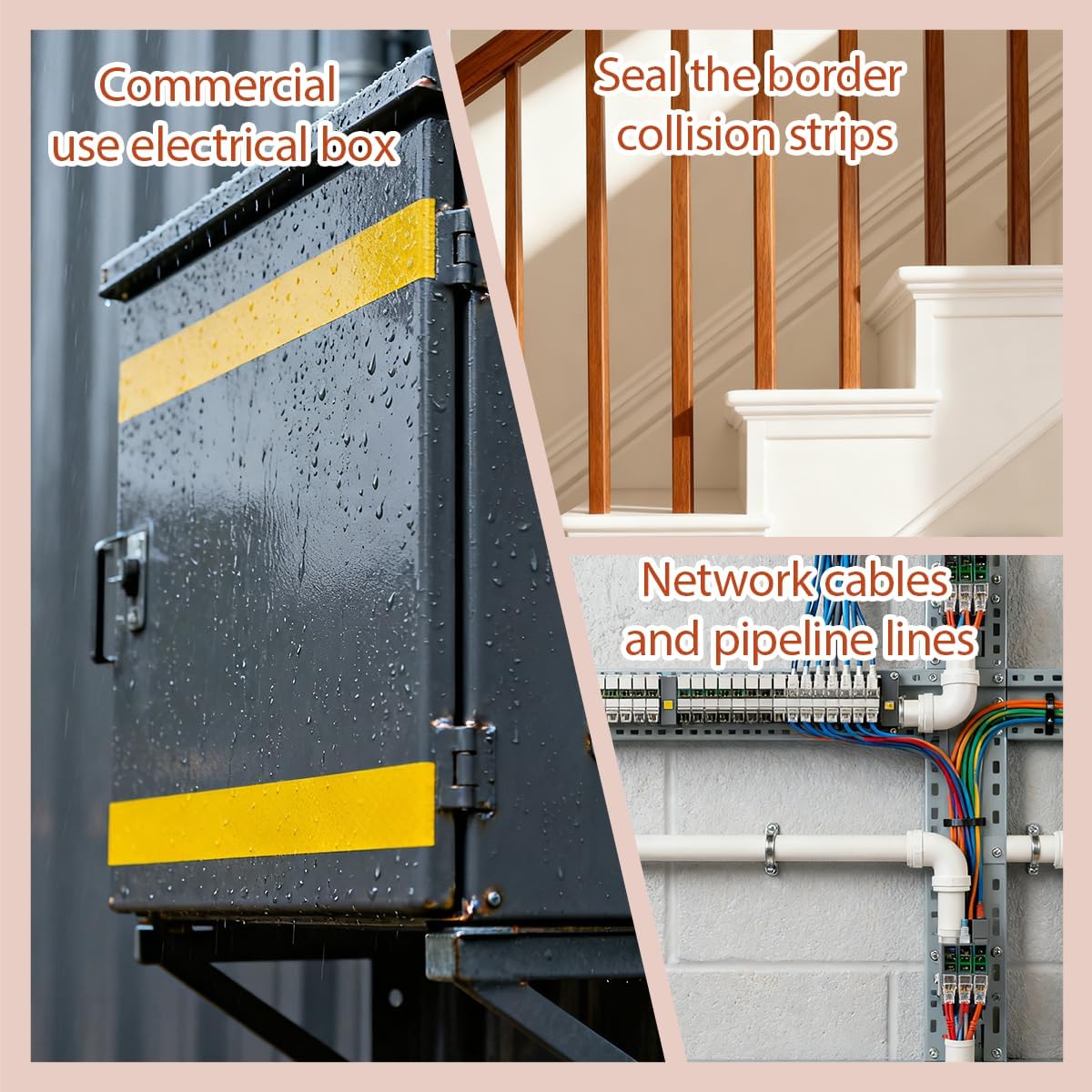 16.4ft Perforated Orange Strips,3 Pcs Cable Holder for Drywall,Electrical Wire Holder,Marking Wire for Rough-in, Industrial