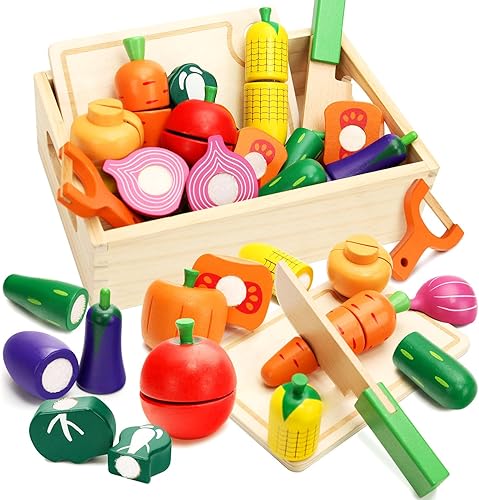 Juegos de comida de madera para niños