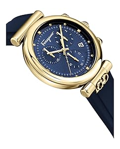 【FERRAGAMO】Ora Chronograph Watch ブルー文字盤 40mm Amazon.com: Ferragamo Ora Collection Luxury Womens Watch