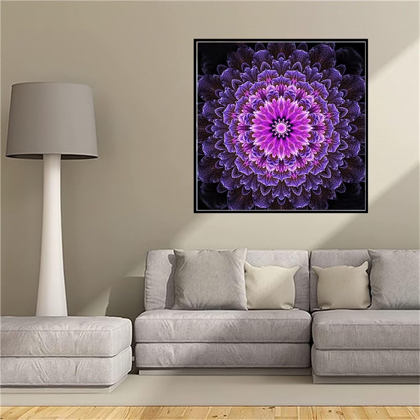 Loisirs créatifs adultes de prestige avec le grand canevas peinture diamant fleurs