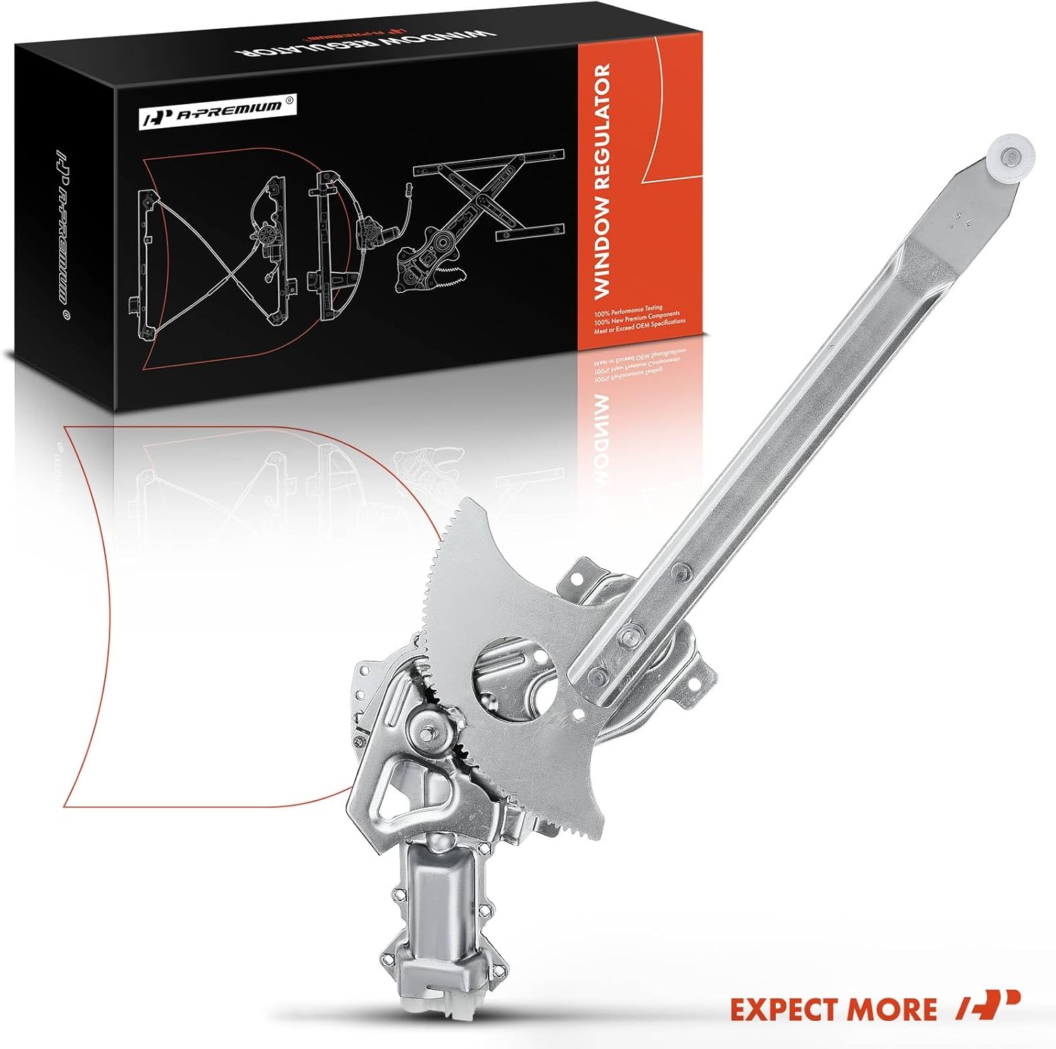 A-Premium Power Window Regulator with Motor Compatible with Chevrolet S10 1982-1993 GMC S15 1982-1990 Sonoma 1991-1993 Front Left Driver Side