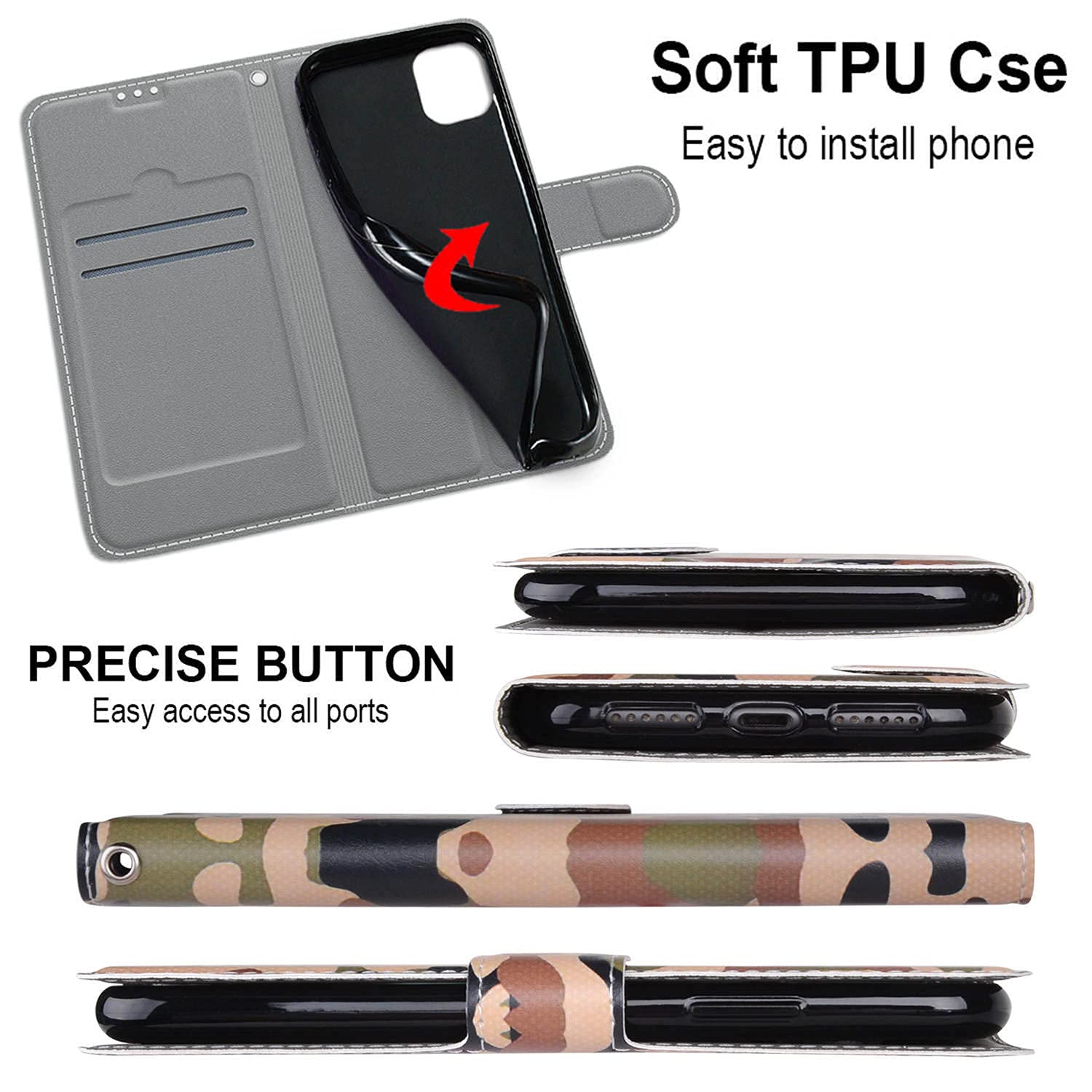 MadBee Custodia Compatibile Con IPhone Xs Max 6,5 Pollici, Portafoglio Creativo Colorato Libro Pelle PU Flip Caso Magnetica Supporto Cover Per IPhone Xs Max (Gatto C