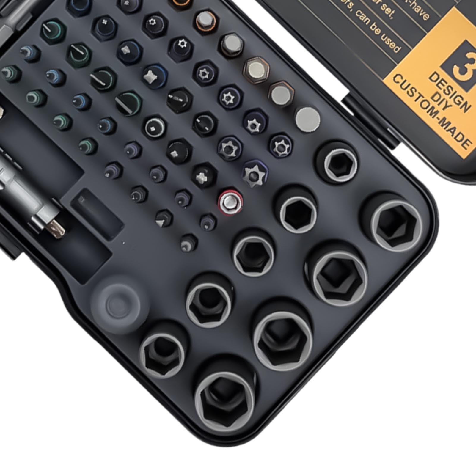 Juego de Destornillador Magnético con Trinquete Herramienta T 66-en-1 | Mini Juego de Trinquete Ergonómico Para Hogar Taller Electrónica Ordenador Reloj Electricista