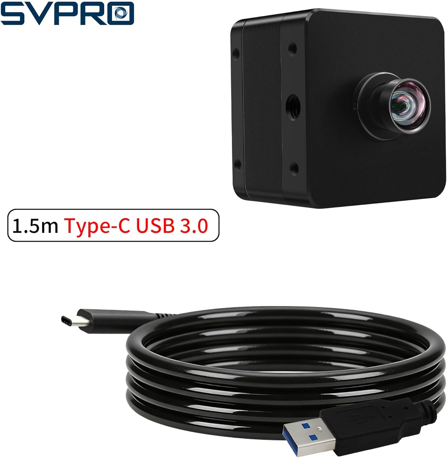SVPRO USB3.0 Camera, 20MP USB Camera for Computer, High Resolution 5K Webcam with 95°(H) No Distortion Lens and Metal Case, AR2020 Ultra HD UVC Cam for Windows, Linux, MacOS, Android