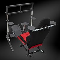 Vista 3 de OpenWheeler GEN3 Racing Wheel Simulator Stand Cockpit Black. Compatible With Logitech G923 G29 G920 Thrustmaster Fanatec Wheels Xbox One, PS4