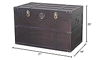 Vista 5 de Vintiquewise QI003041LNEW Tronco de vapor de madera de estilo antiguo