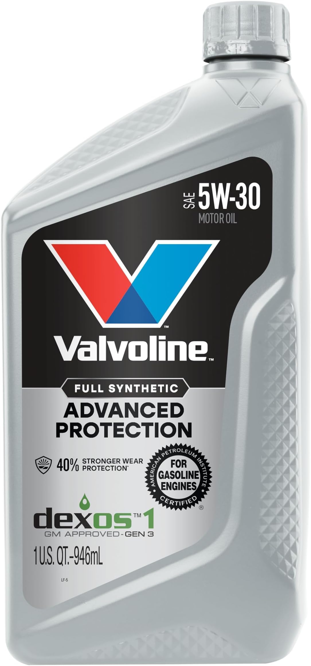 Valvoline Advanced Full Synthetic SAE 5W-30 Motor Oil 1 QT (Pack of 6)