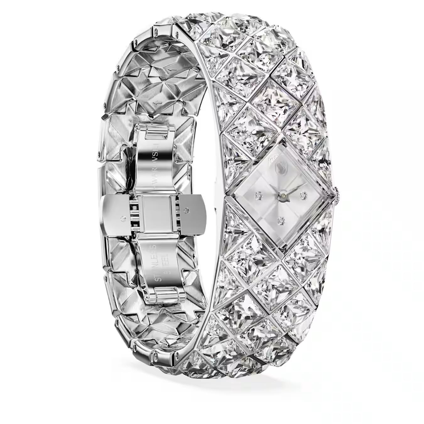 Swarovski Curiosa bransoletka kryształowa 572, srebrny odcień, stal nierdzewna, srebrna, klasyczna