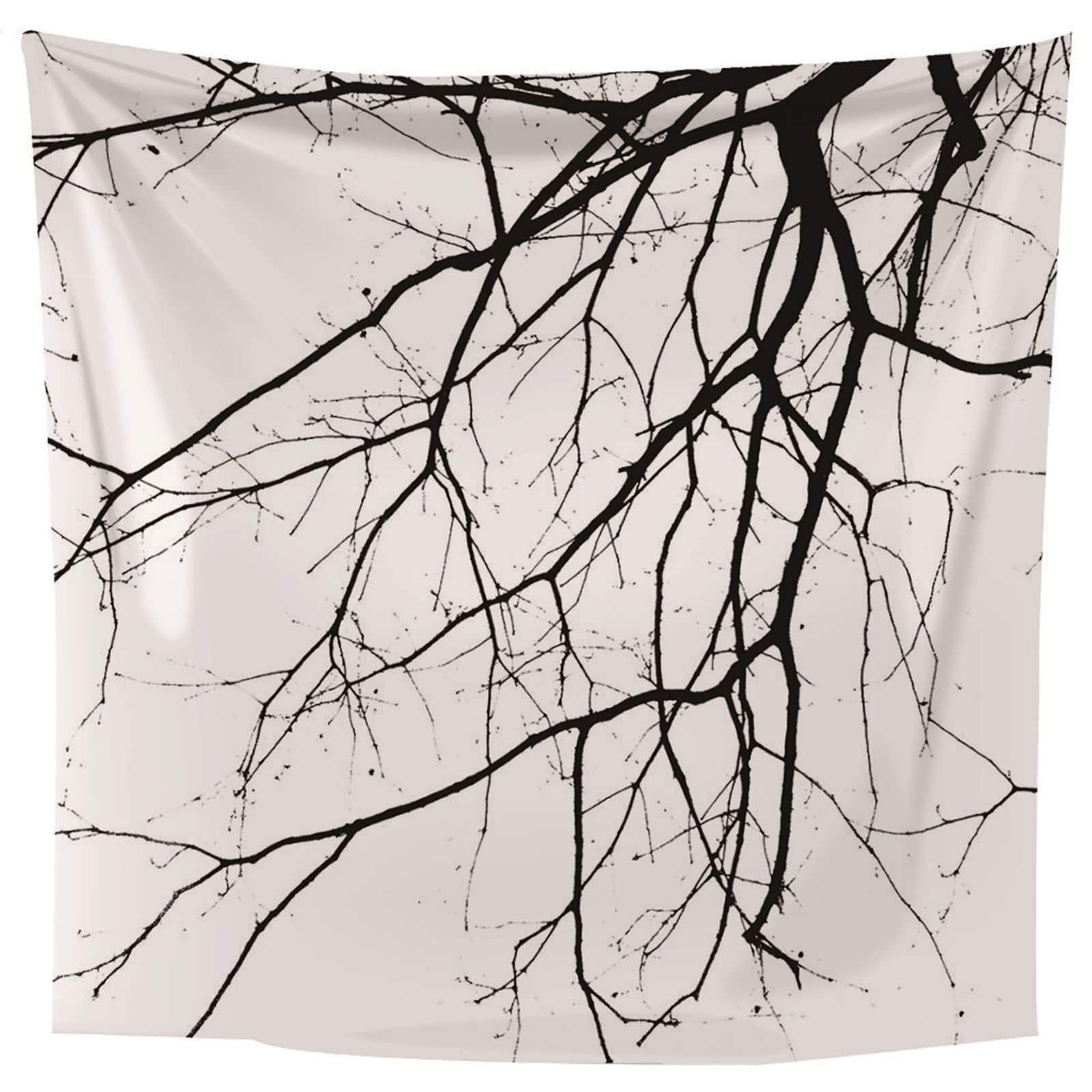 Tapisserie murale minimalisme noir blanc en toile imprimee pour salon