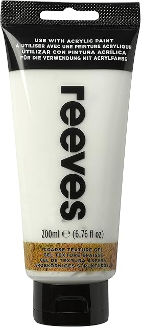 Reeves Acrylic Additives - Acrylic Medium For Acrylic Paint - White Coarse Texture Gel, 200ml