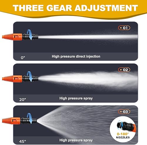 Miniatura 3 de EVEAGE Q7 - Lavadora a presión inalámbrica de potencia, máxima 1000 PSI, ajuste de 2.5 GPM, limpiador de energía portátil, batería recargable,