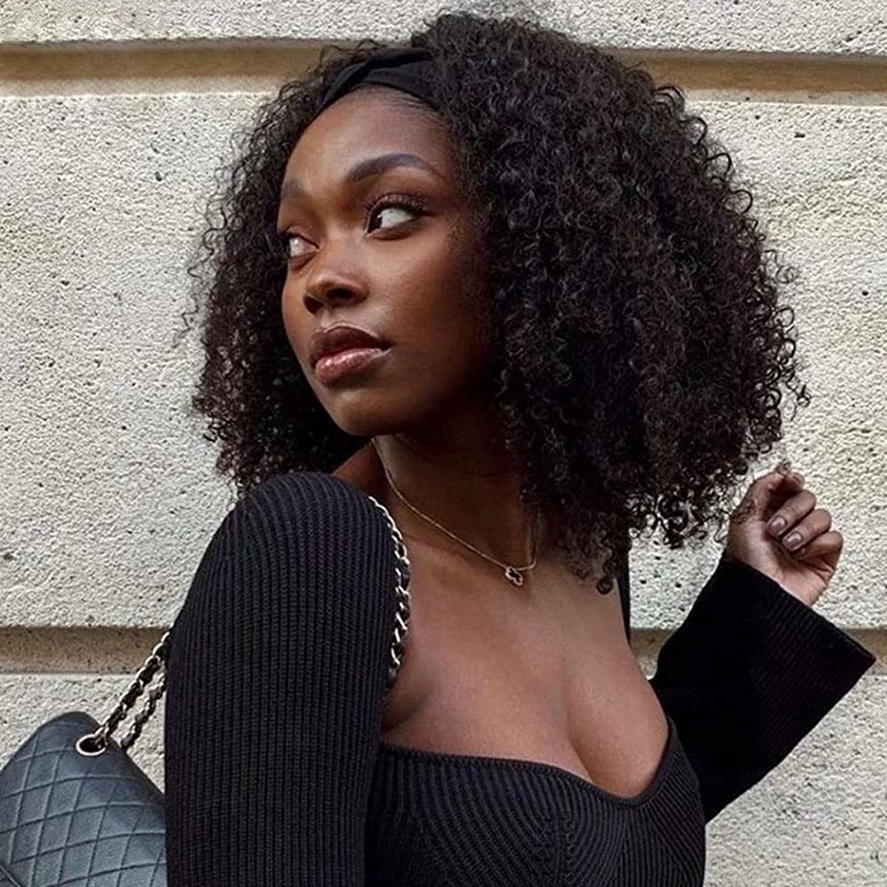 Natural Wig, Afro Kinky Curly Bob Wig 13X6 Short Bob