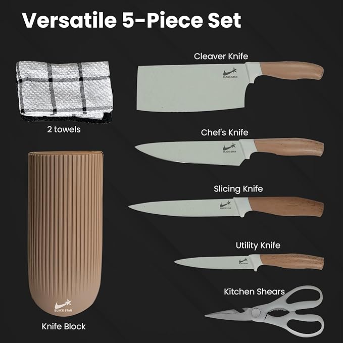 Set Cuchillos Cocina 4 Piezas Acero Inoxidable Base miniatura 2