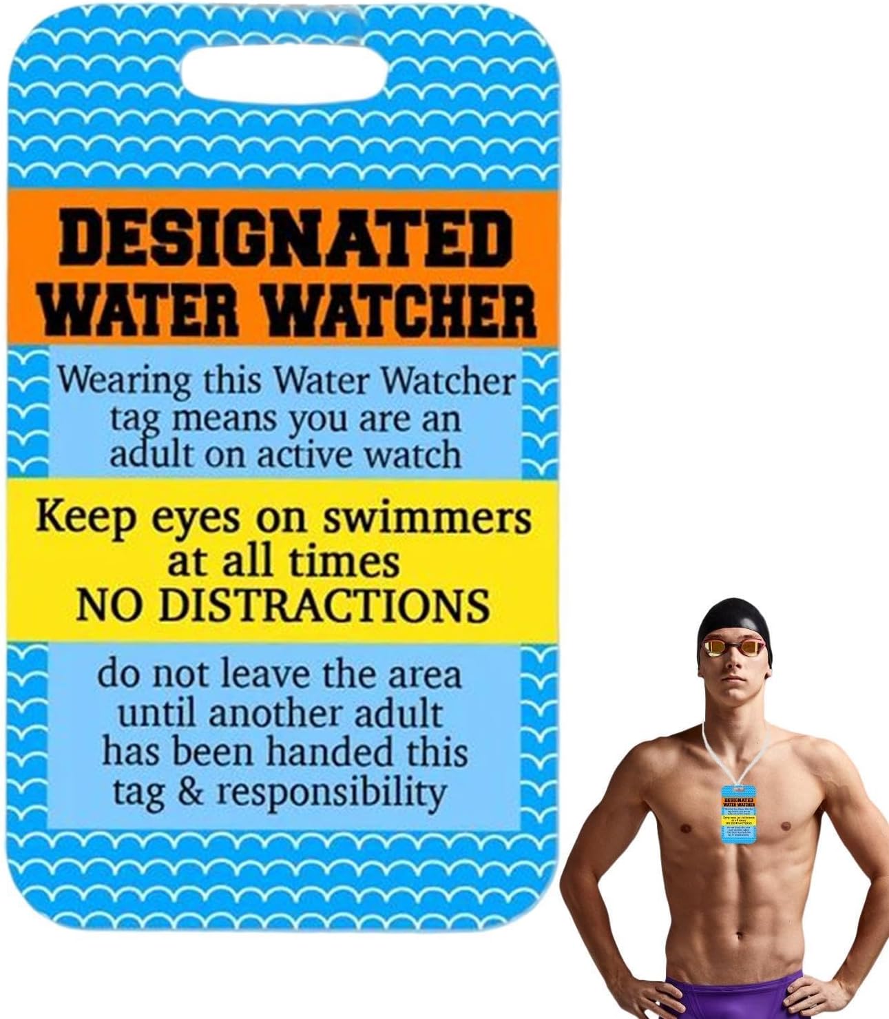 Znaki bezpieczeństwa basenu – akrylowa plakietka bezpieczeństwa dla dzieci | Creative Safety Reminder Signs, Designated Water Watcher, Water Safety Pool Accessories